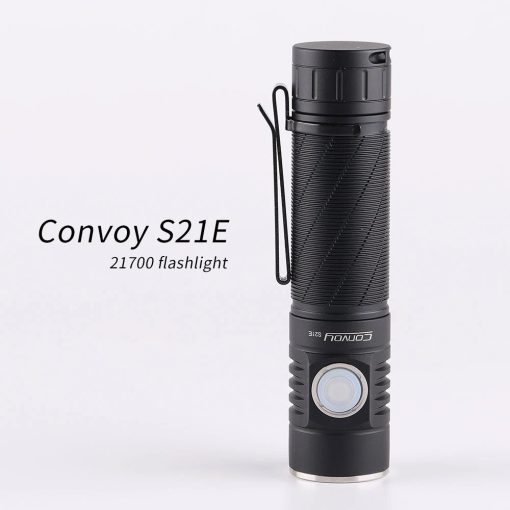 Convoy S21E flashlight with 1800 lumen brightness, built-in USB port, Anduril UX