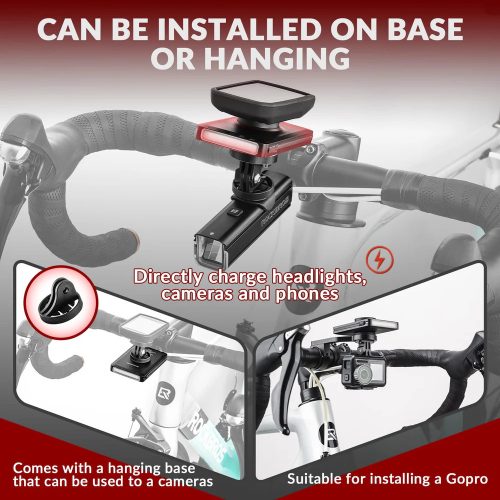 ROCKBROS JP008 Predné Cyklistické Svetlo so Zabudovanou Powerbankou