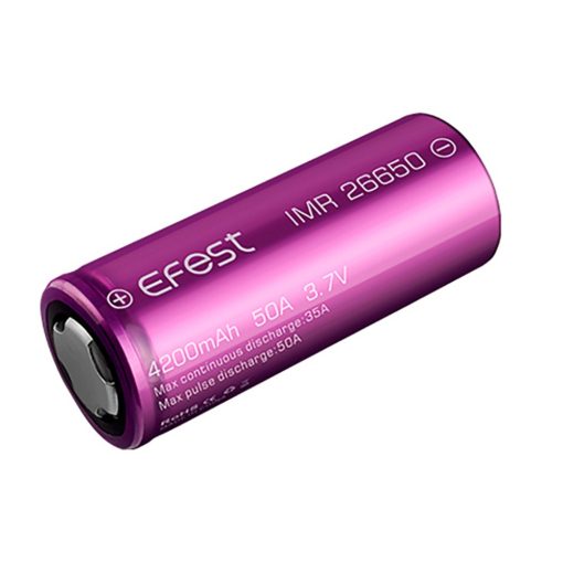 Efest Purple IMR26650 with 4200mAh, 3.7V, Li-Ion battery (High Drain)