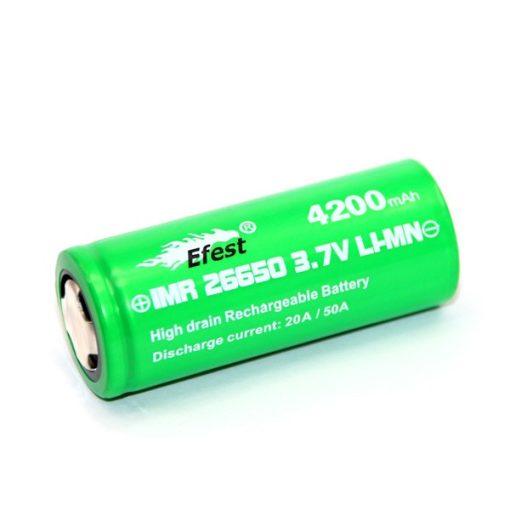 Efest IMR26650 with 4200mAh, 3.7V, Li-Ion battery (High Drain)