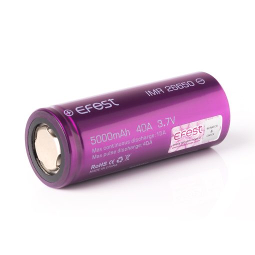 Efest Purple IMR26650 s 5000mAh, 3,7V, Li-Ion baterií (vysoká spotřeba)