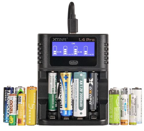  XTAR L4 Pro inteligentná nabíjačka pre AA/AAA 1,2V NI-MH a 1,5V lítiové batérie