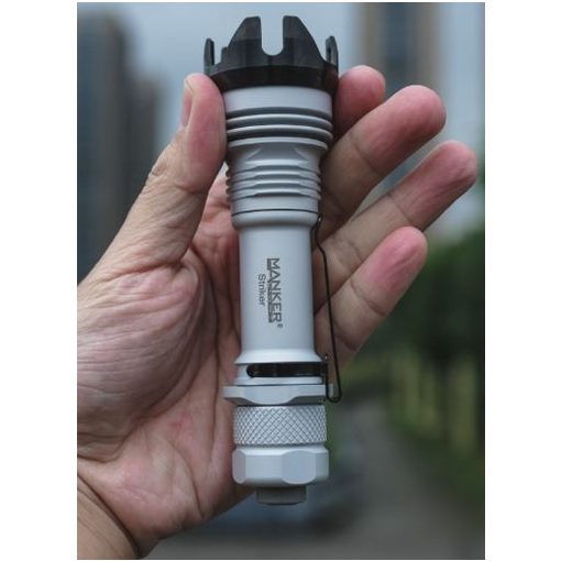 Manker Striker LUMINUS SFT40 LED Removable SS Strike bezel Tactical Flashlight Max 500 Meters Torch Lamp with 2600mAh OTG 18650