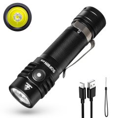   Sofirn SC18 1800lm EDC baterka USB C dobíjateľná SST40 LED 18650 baterka TIR Optics Lens Lantern s indikátorom napájania