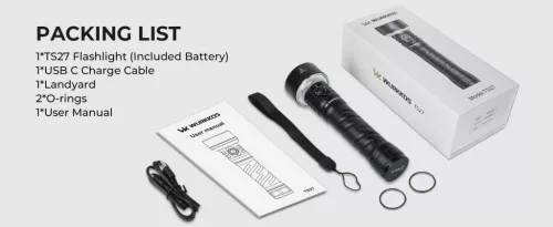 Wurkkos TS27 super jaka svjetiljka s 3200 lumena i dometom od 845 m te baterijom od 15.000 mAh