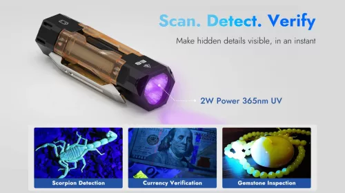 Wuben E8 kompaktná magnetická modulárna EDC kempingová baterka, 1300 lúmenov