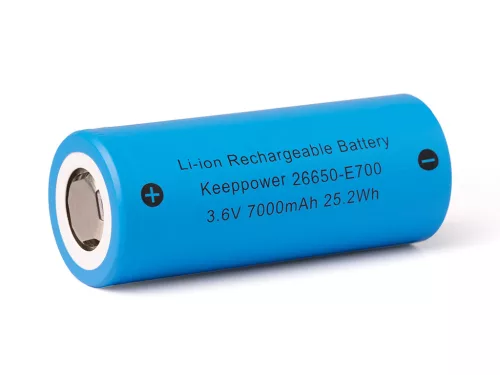 Keeppower 26650-E700 so 7000 mAh¹, 3,6V-3,7V Li-ion batéria 15A vybíjací prúd (konštantný)