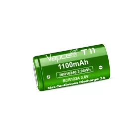   Vapcell INR 16340 T11 1100mAh 3A nabíjateľná Li-ion batéria pre batériové zostavy