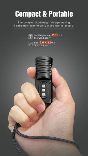 GT Nano 5.0 multifunkčné EDC svietidlo 1400 lúmenov s UV svetlom